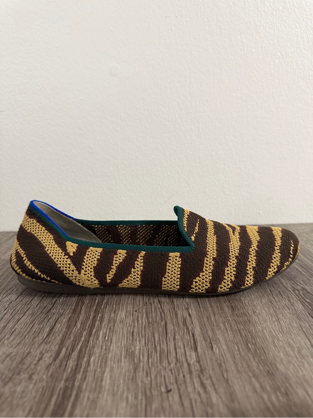 Rothy’s The Loafer Chai Zebra Print Flats Women’s Size 9.5 Retired